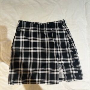 Black and white checkered mini skirt from Forever 21